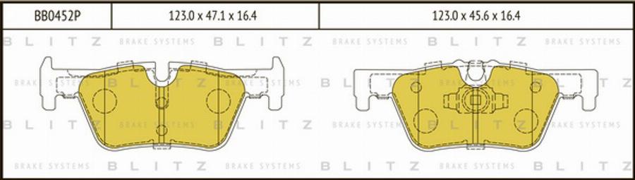 Blitz BB0452P - Kit pastiglie freno, Freno a disco autozon.pro