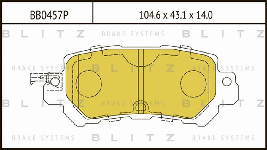 Blitz BB0457P - Kit pastiglie freno, Freno a disco autozon.pro