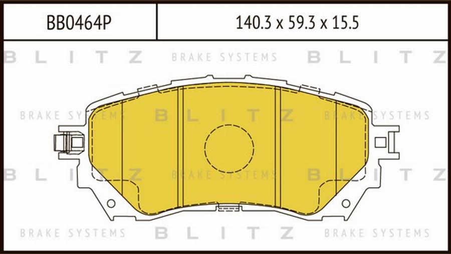 Blitz BB0464P - Kit pastiglie freno, Freno a disco autozon.pro