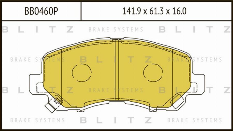 Blitz BB0460P - Kit pastiglie freno, Freno a disco autozon.pro