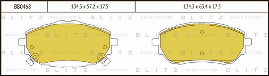 Blitz BB0468 - Kit pastiglie freno, Freno a disco autozon.pro