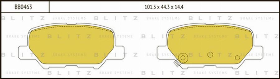 Blitz BB0463 - Kit pastiglie freno, Freno a disco autozon.pro