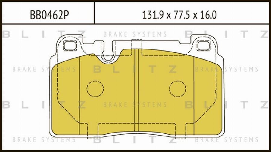 Blitz BB0462P - Kit pastiglie freno, Freno a disco autozon.pro