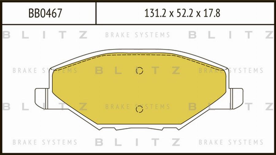 Blitz BB0467 - Kit pastiglie freno, Freno a disco autozon.pro