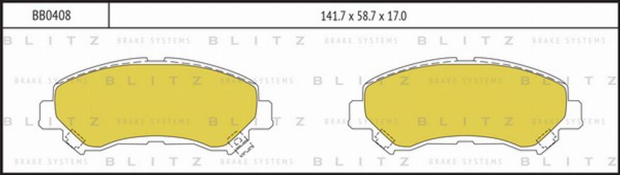 Blitz BB0408 - Kit pastiglie freno, Freno a disco autozon.pro