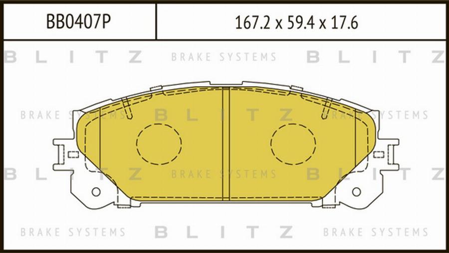 Blitz BB0407P - Kit pastiglie freno, Freno a disco autozon.pro