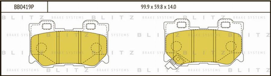 Blitz BB0419P - Kit pastiglie freno, Freno a disco autozon.pro