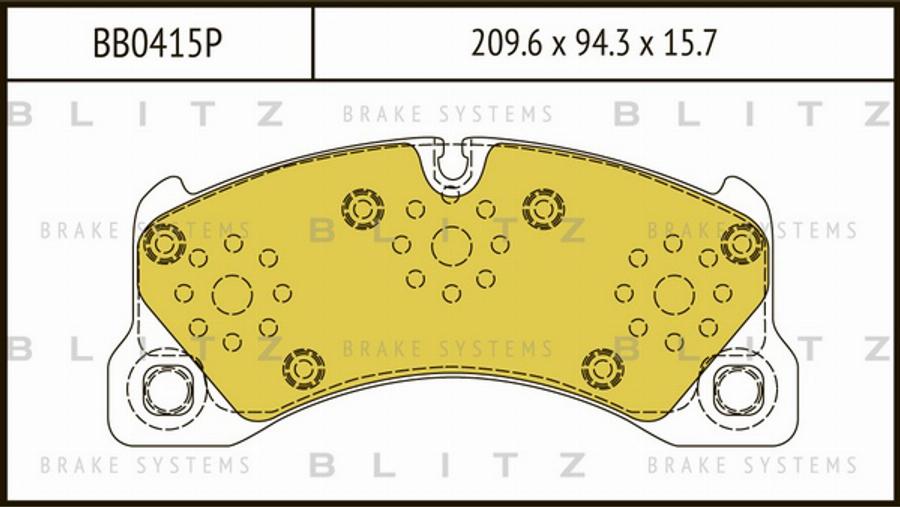 Blitz BB0415P - Kit pastiglie freno, Freno a disco autozon.pro