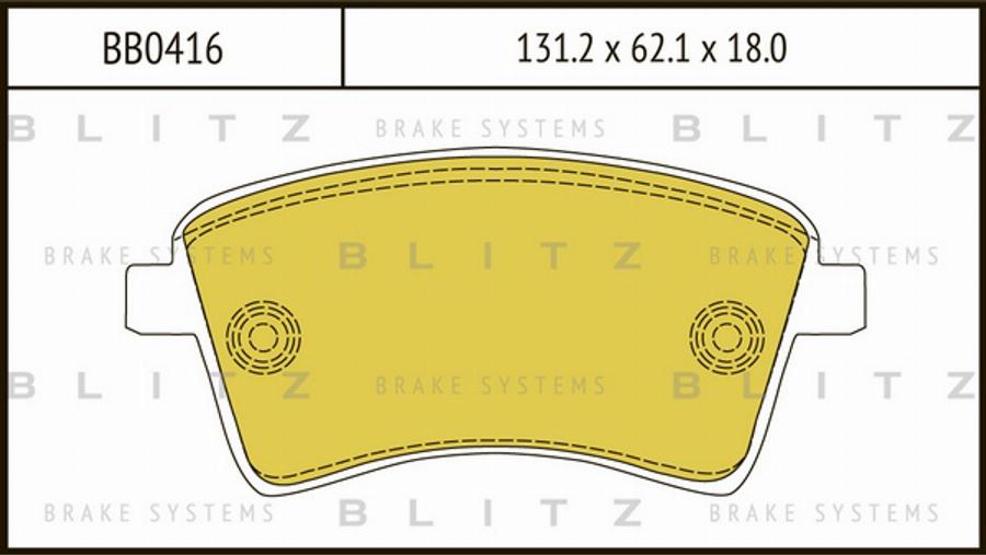 Blitz BB0416 - Kit pastiglie freno, Freno a disco autozon.pro