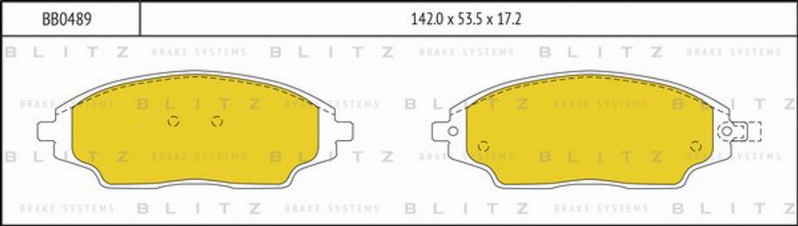 Blitz BB0489 - Kit pastiglie freno, Freno a disco autozon.pro