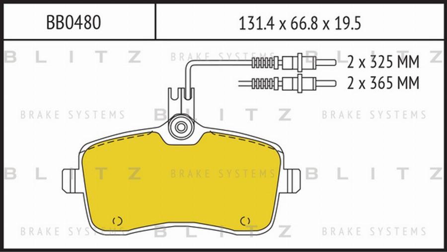 Blitz BB0480 - Kit pastiglie freno, Freno a disco autozon.pro