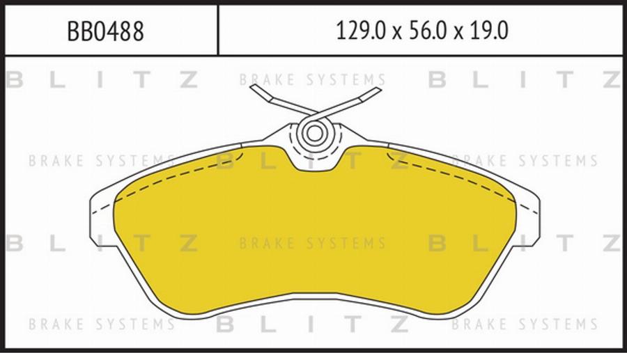 Blitz BB0488 - Kit pastiglie freno, Freno a disco autozon.pro