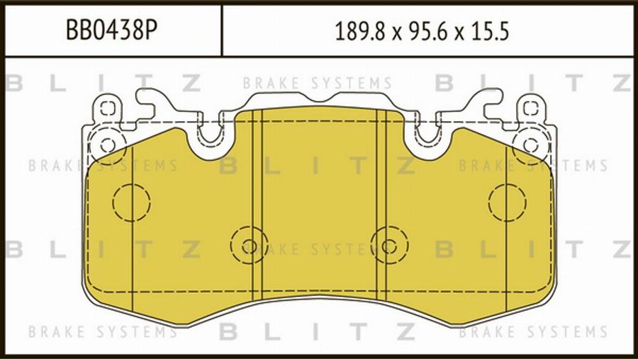 Blitz BB0438P - Kit pastiglie freno, Freno a disco autozon.pro