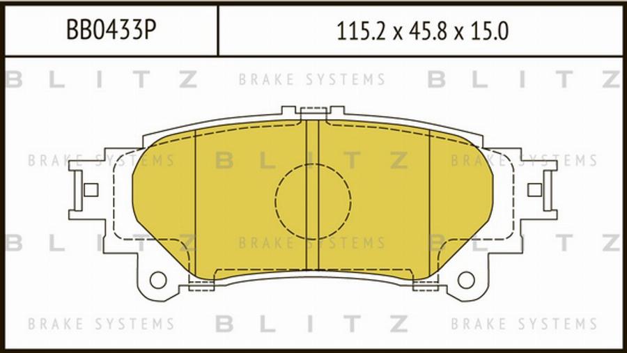 Blitz BB0433P - Kit pastiglie freno, Freno a disco autozon.pro