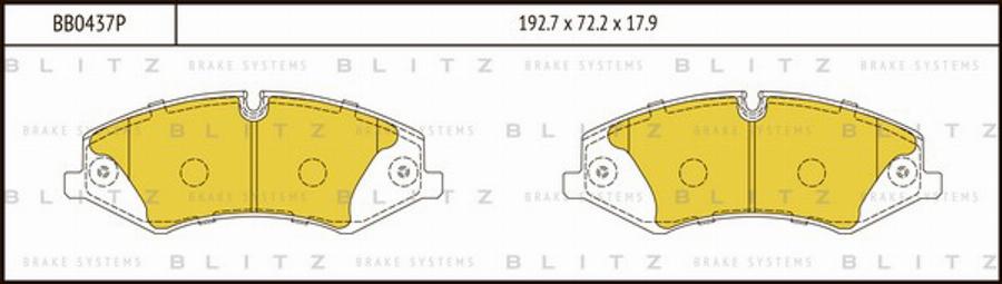 Blitz BB0437P - Kit pastiglie freno, Freno a disco autozon.pro