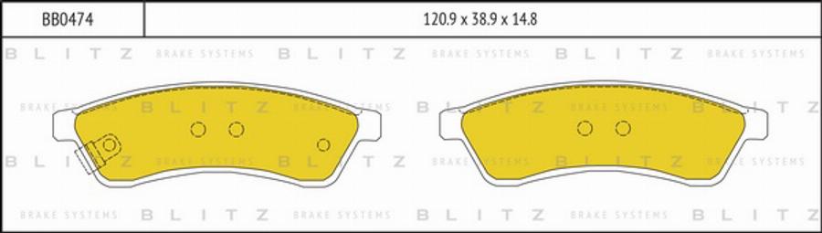 Blitz BB0474 - Kit pastiglie freno, Freno a disco autozon.pro