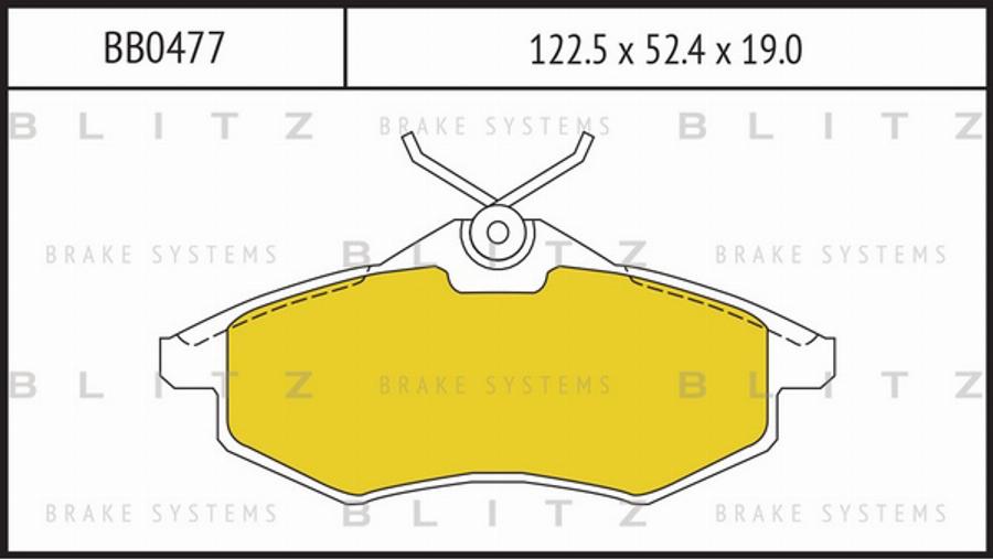 Blitz BB0477 - Kit pastiglie freno, Freno a disco autozon.pro