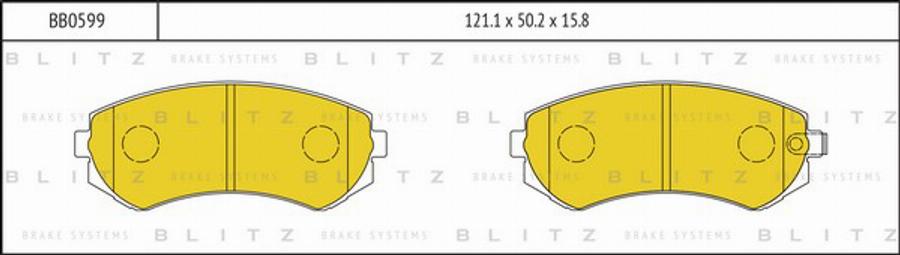 Blitz BB0599 - Kit pastiglie freno, Freno a disco autozon.pro