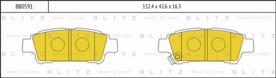 Blitz BB0591 - Kit pastiglie freno, Freno a disco autozon.pro