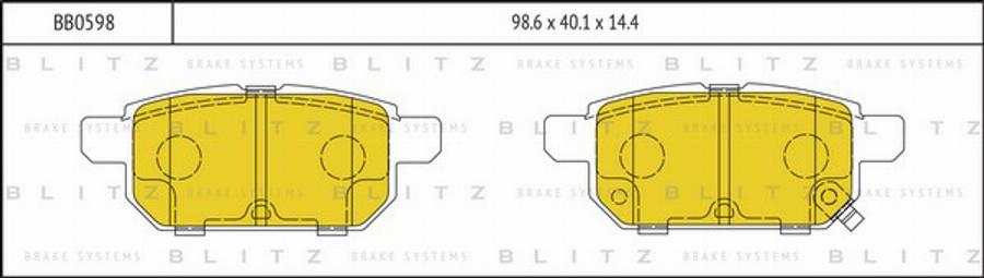 Blitz BB0598 - Kit pastiglie freno, Freno a disco autozon.pro