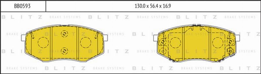 Blitz BB0593 - Kit pastiglie freno, Freno a disco autozon.pro