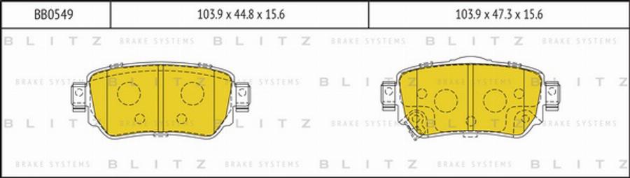 Blitz BB0549 - Kit pastiglie freno, Freno a disco autozon.pro