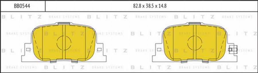 Blitz BB0544 - Kit pastiglie freno, Freno a disco autozon.pro