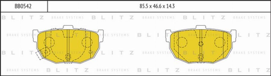 Blitz BB0542 - Kit pastiglie freno, Freno a disco autozon.pro