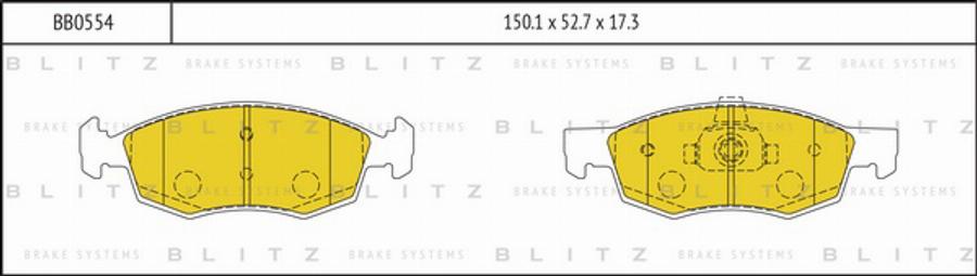 Blitz BB0554 - Kit pastiglie freno, Freno a disco autozon.pro