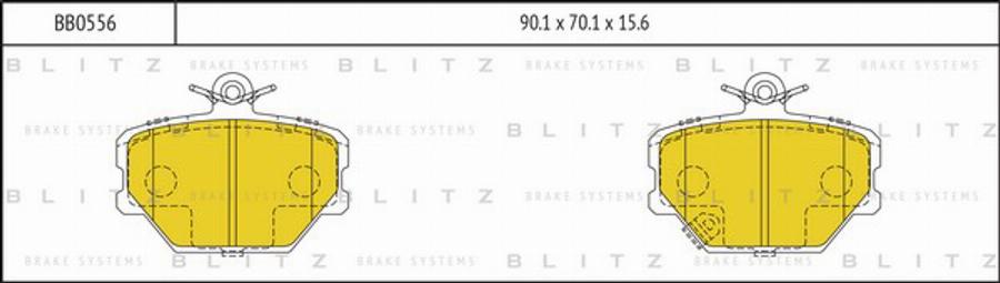 Blitz BB0556 - Kit pastiglie freno, Freno a disco autozon.pro