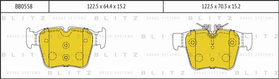 Blitz BB0558 - Kit pastiglie freno, Freno a disco autozon.pro