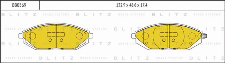 Blitz BB0569 - Kit pastiglie freno, Freno a disco autozon.pro