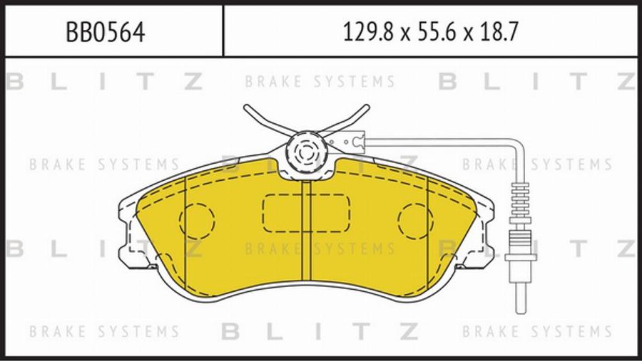 Blitz BB0564 - Kit pastiglie freno, Freno a disco autozon.pro