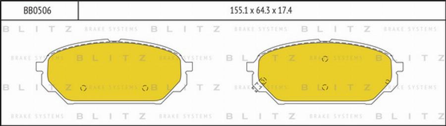 Blitz BB0506 - Kit pastiglie freno, Freno a disco autozon.pro