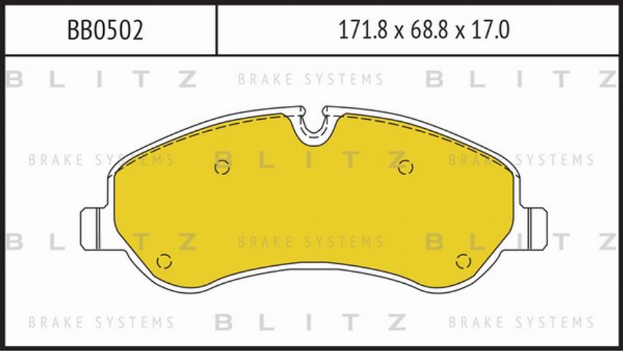 Blitz BB0502 - Kit pastiglie freno, Freno a disco autozon.pro