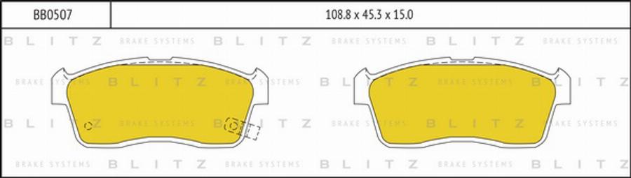 Blitz BB0507 - Kit pastiglie freno, Freno a disco autozon.pro