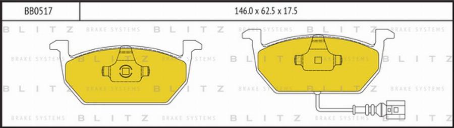 Blitz BB0517 - Kit pastiglie freno, Freno a disco autozon.pro