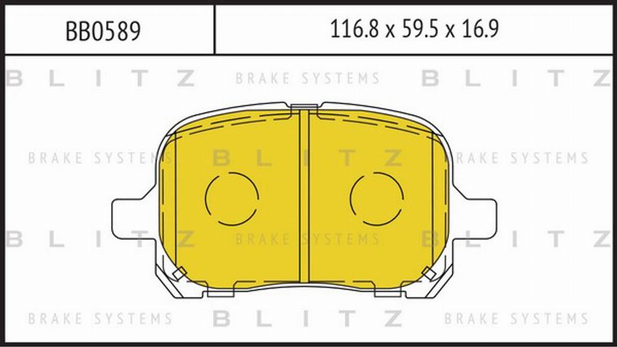 Blitz BB0589 - Kit pastiglie freno, Freno a disco autozon.pro