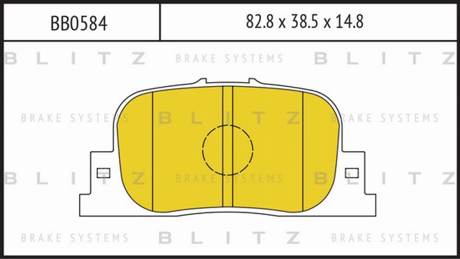 Blitz BB0584 - Kit pastiglie freno, Freno a disco autozon.pro