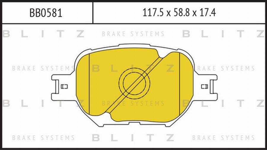 Blitz BB0581 - Kit pastiglie freno, Freno a disco autozon.pro