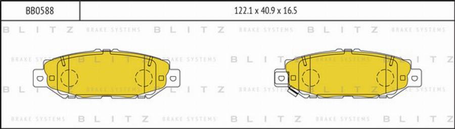 Blitz BB0588 - Kit pastiglie freno, Freno a disco autozon.pro