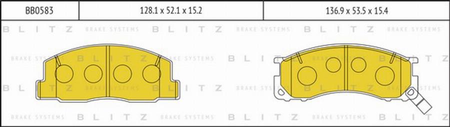 Blitz BB0583 - Kit pastiglie freno, Freno a disco autozon.pro