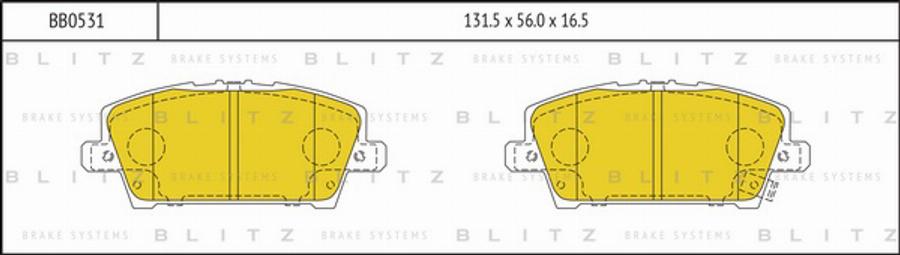 Blitz BB0531 - Kit pastiglie freno, Freno a disco autozon.pro