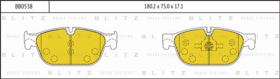 Blitz BB0538 - Kit pastiglie freno, Freno a disco autozon.pro