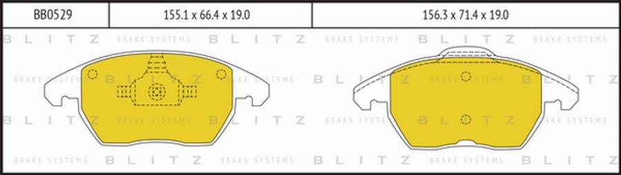 Blitz BB0529 - Kit pastiglie freno, Freno a disco autozon.pro