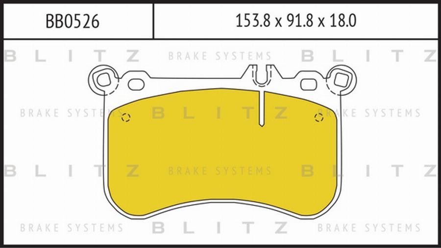 Blitz BB0526 - Kit pastiglie freno, Freno a disco autozon.pro