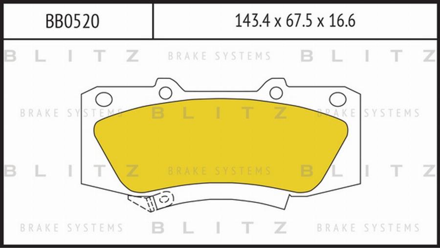 Blitz BB0520 - Kit pastiglie freno, Freno a disco autozon.pro