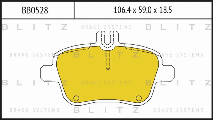 Blitz BB0528 - Kit pastiglie freno, Freno a disco autozon.pro