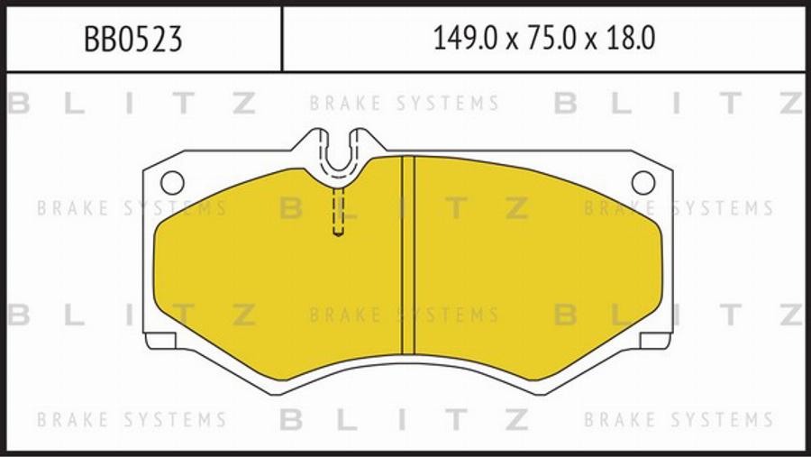 Blitz BB0523 - Kit pastiglie freno, Freno a disco autozon.pro