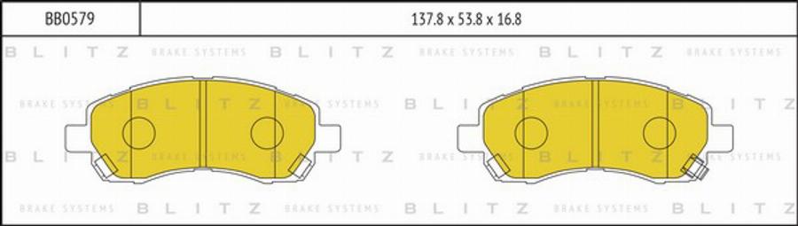 Blitz BB0579 - Kit pastiglie freno, Freno a disco autozon.pro